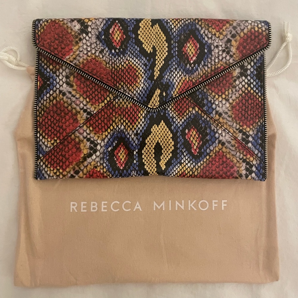 Rebecca Minkoff Snakeprint Envelope Clutch